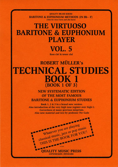 <strong> 5A) The Virtuoso Baritone & Euphonium Player. Vol. 5.</strong><BR>Technical Studies. Book 1.<br></strong><font color="blue">Click on picture to read more.